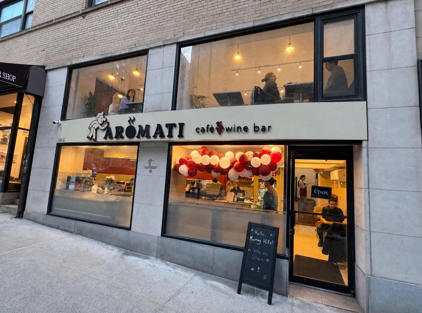 The Aromati storefront on East 34th Street